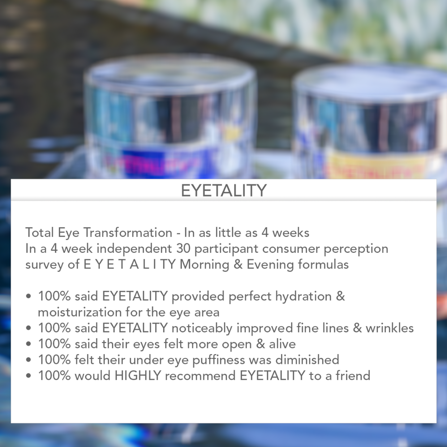Eyetality Total Eye Care AM & PM with Tray