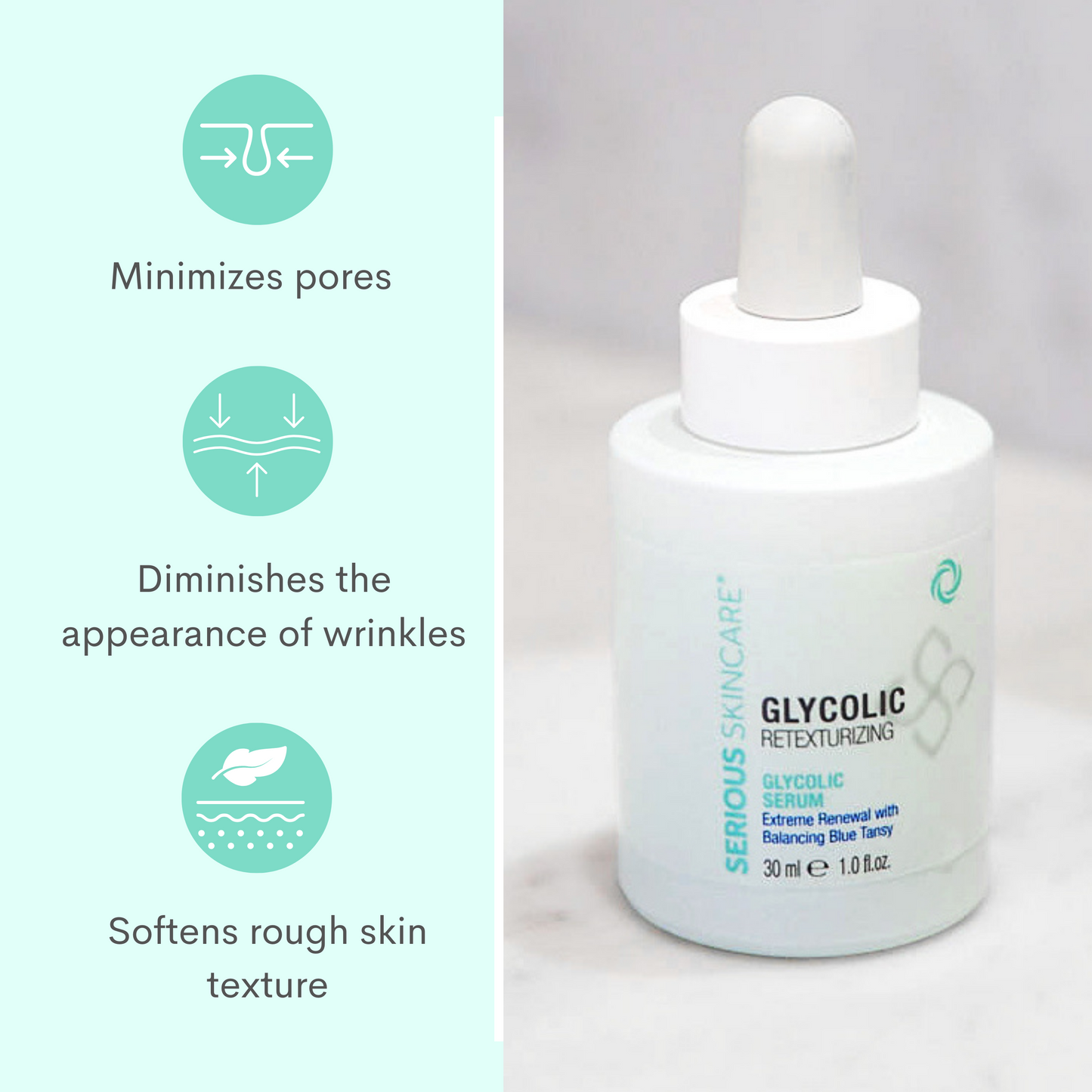 Serious Skincare glycolic acid serum bottle