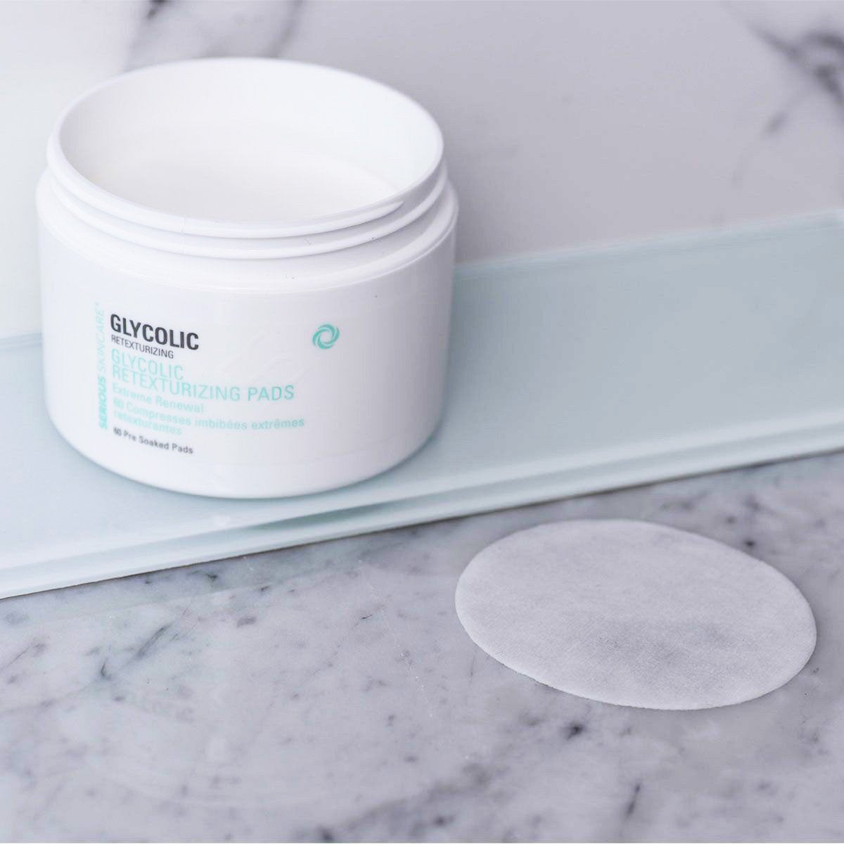 Glycolic Retexturizing Pads by Serious Skincare.