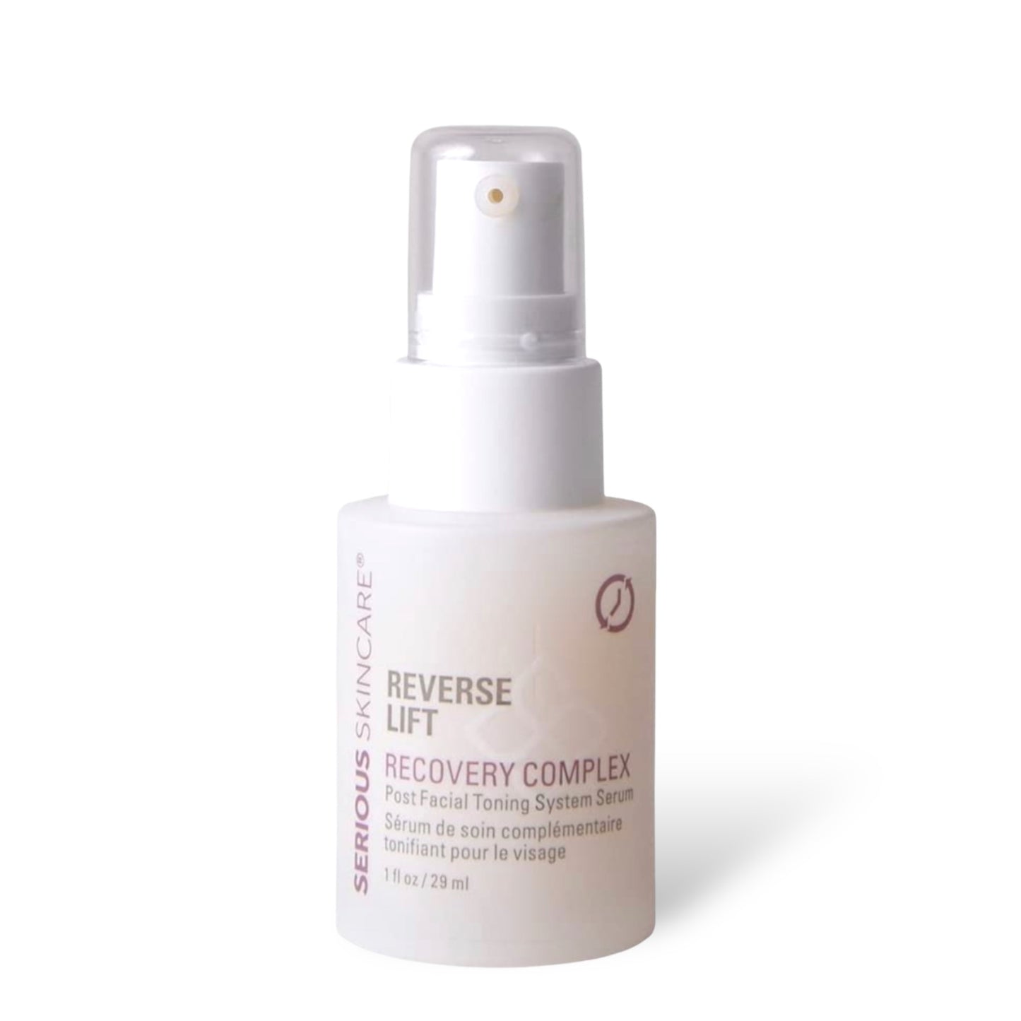 bottle of the reverse lift post facial toning serum