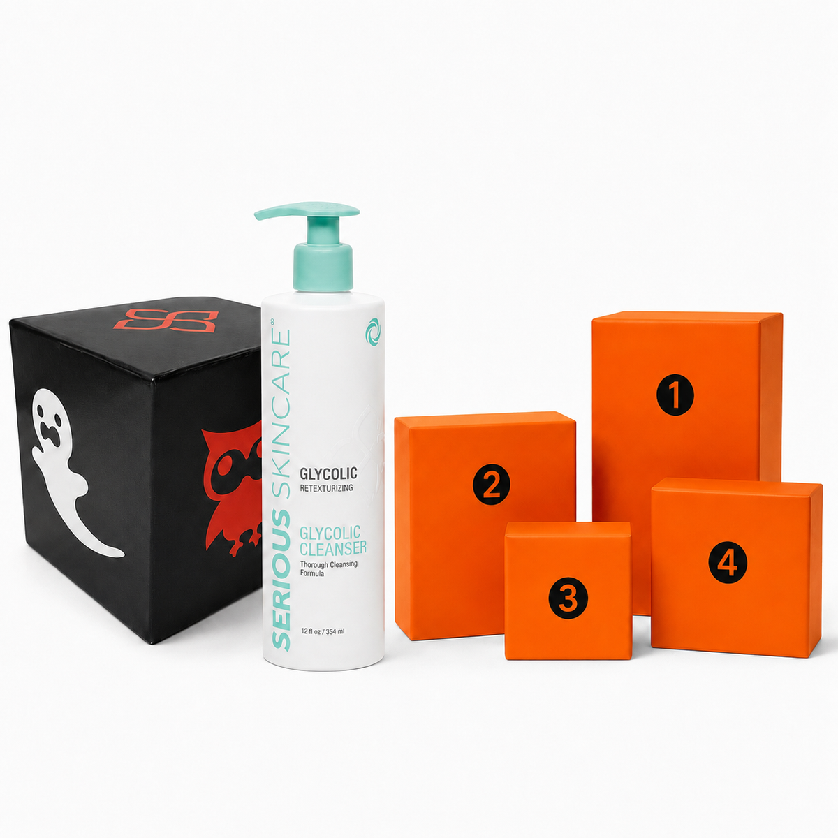Serious Skincare Halloween Surprise Box with choice of Serious Skincare Glycolic Cleanser or Serious Skincare C-Clean 12oz