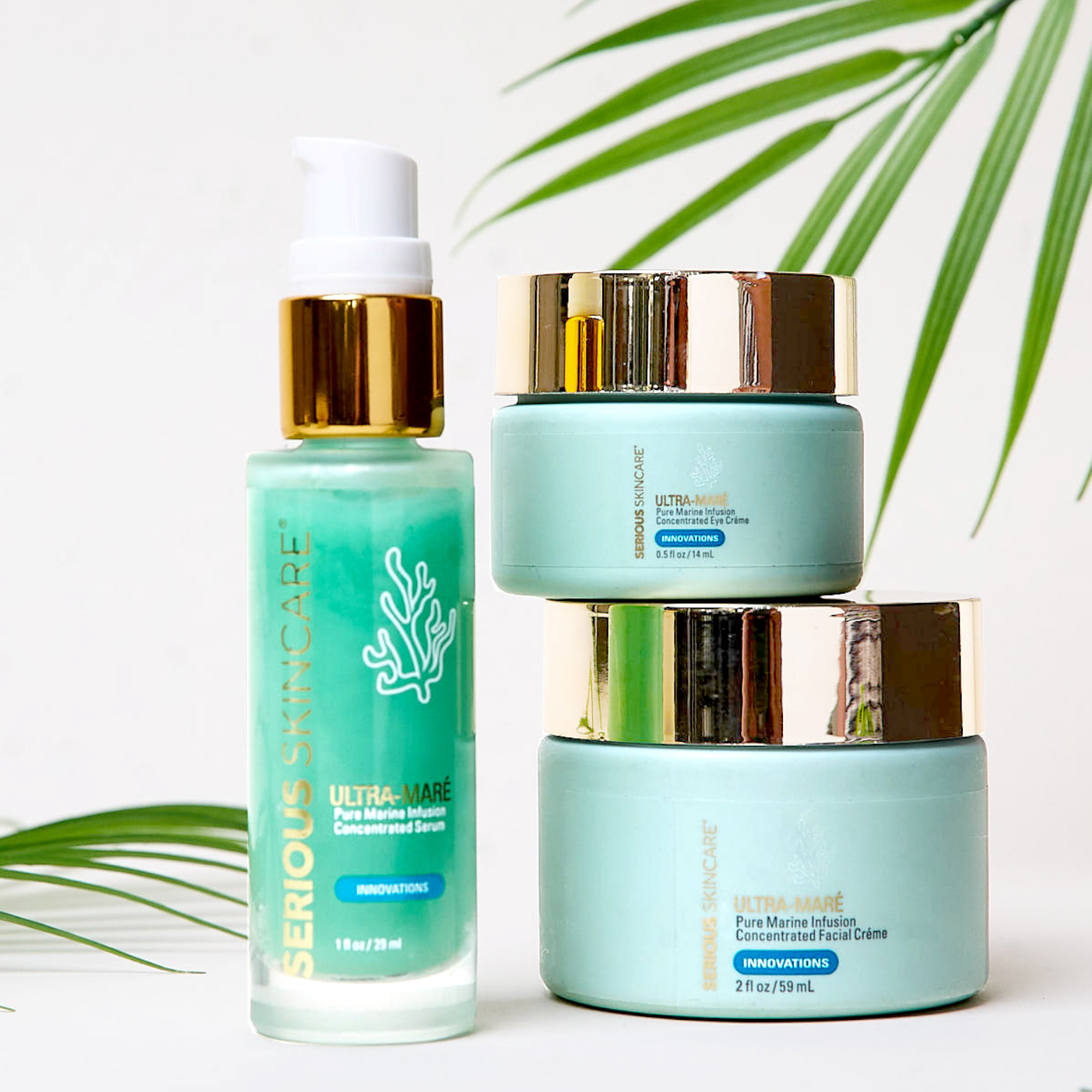 marine-peptides-infused collection skincare products by Serious Skincare