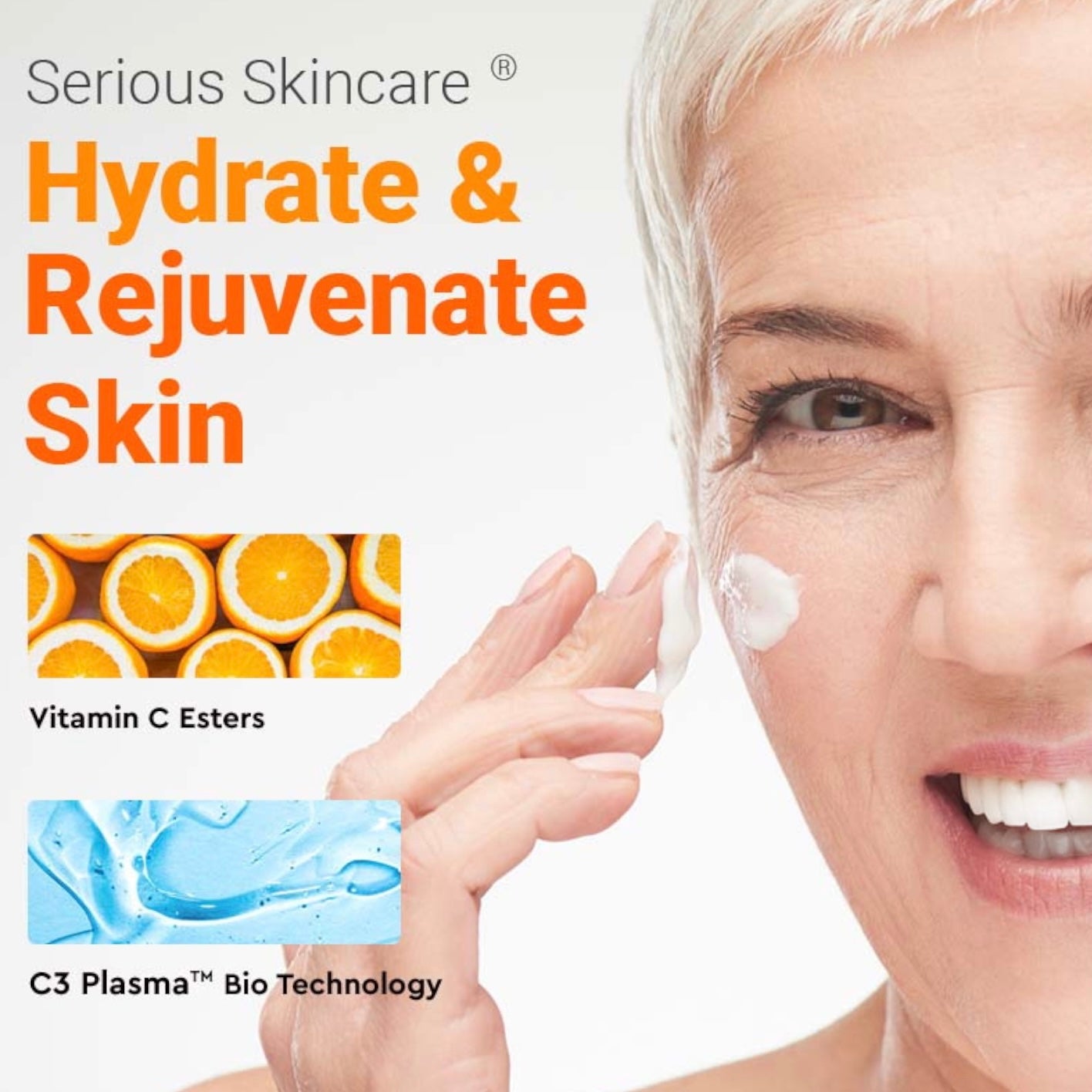 Hydrate and rejunvate skin with Serious Skincare vitamin c esters