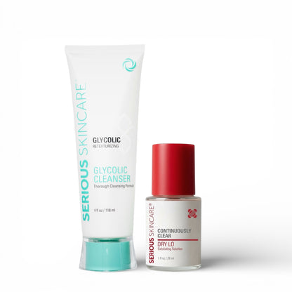 Two skincare products from Serious Skincare on a white background