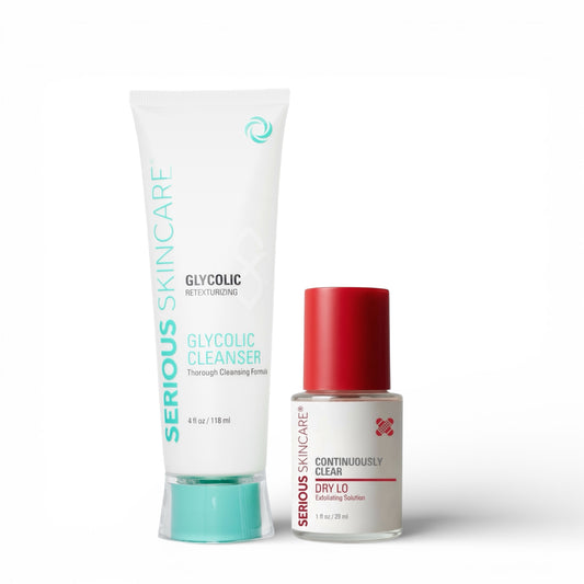 Two skincare products from Serious Skincare on a white background
