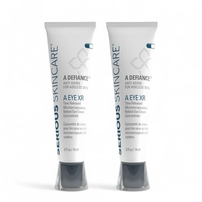 Retinol eye cream with microencapsulated retinol and retinyl palmitate to visibly smooth fine lines, wrinkles and dark circles.