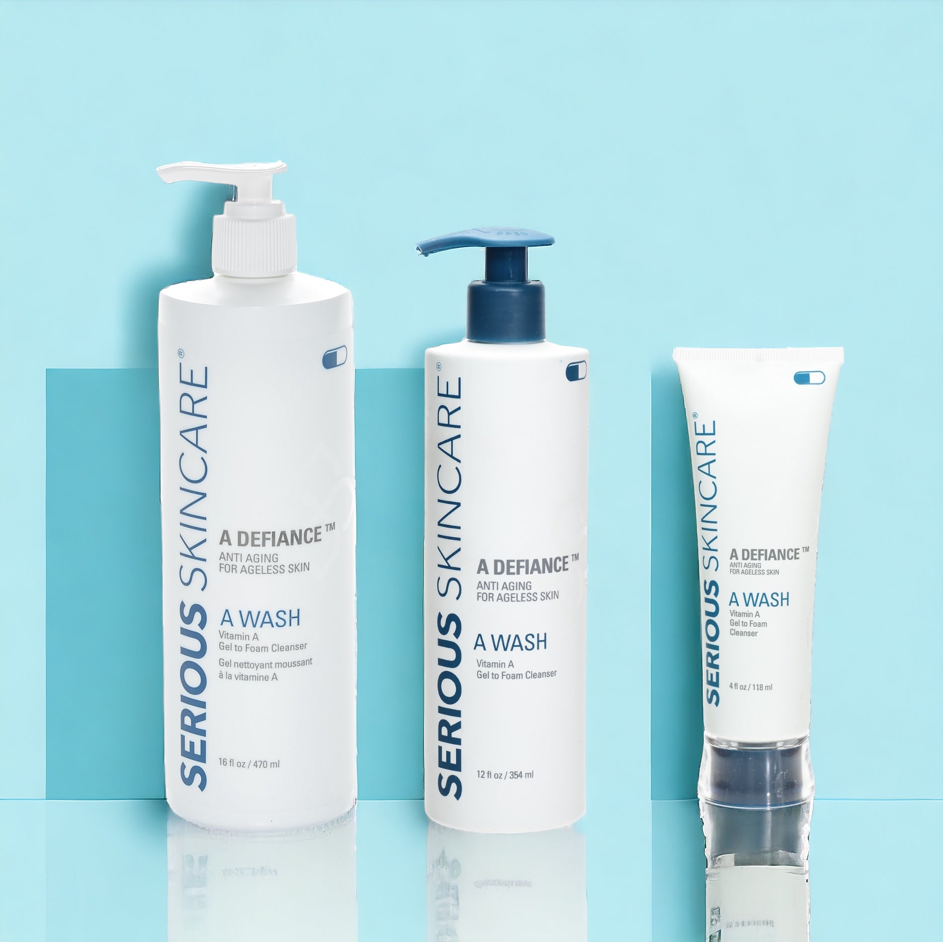 Serious Skincare A Wash Gentle Foaming Facial Cleanser for soft hydrated refreshed-looking skin