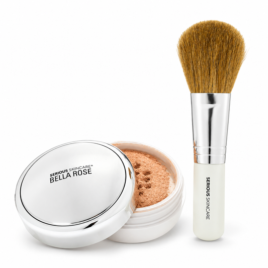 Serious Skincare Bella Rose Pro Minerals SPF 15 powder makeup for natural-looking coverage, complexion perfection and everyday beauty