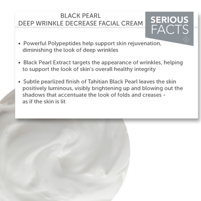 Serious Skincare Black Pearl Deep Wrinkle Facial Cream for smoother, hydrated, luminous-looking skin