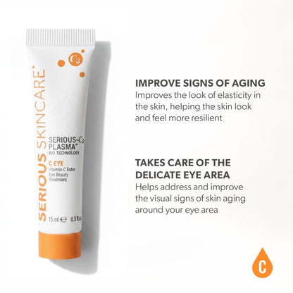 Serious Skincare C Eye Vitamin C Eye Cream to brighten, hydrate and smooth the delicate eye area while reducing the look of fine lines, wrinkles and signs of aging.