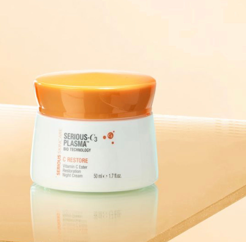Serious Skincare C Restore Cream Vitamin C anti-aging moisturizer to hydrate, brighten and smooth the look of fine lines, wrinkles and dull skin.
