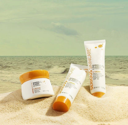 Serious Skincare C Restore Cream Vitamin C anti-aging moisturizer to hydrate, brighten and smooth the look of fine lines, wrinkles and dull skin.