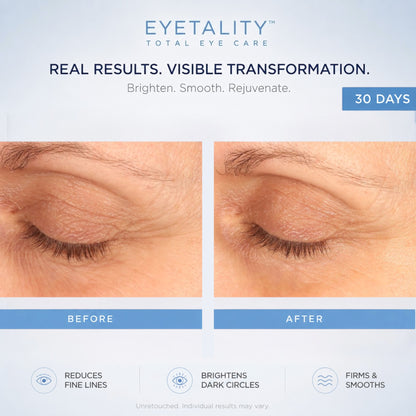 Serious Skincare Eyetality AM daytime eye treatment with cooling de-puffing applicator wand, caffeine and peptides to brighten, refresh and smooth tired-looking eyes.