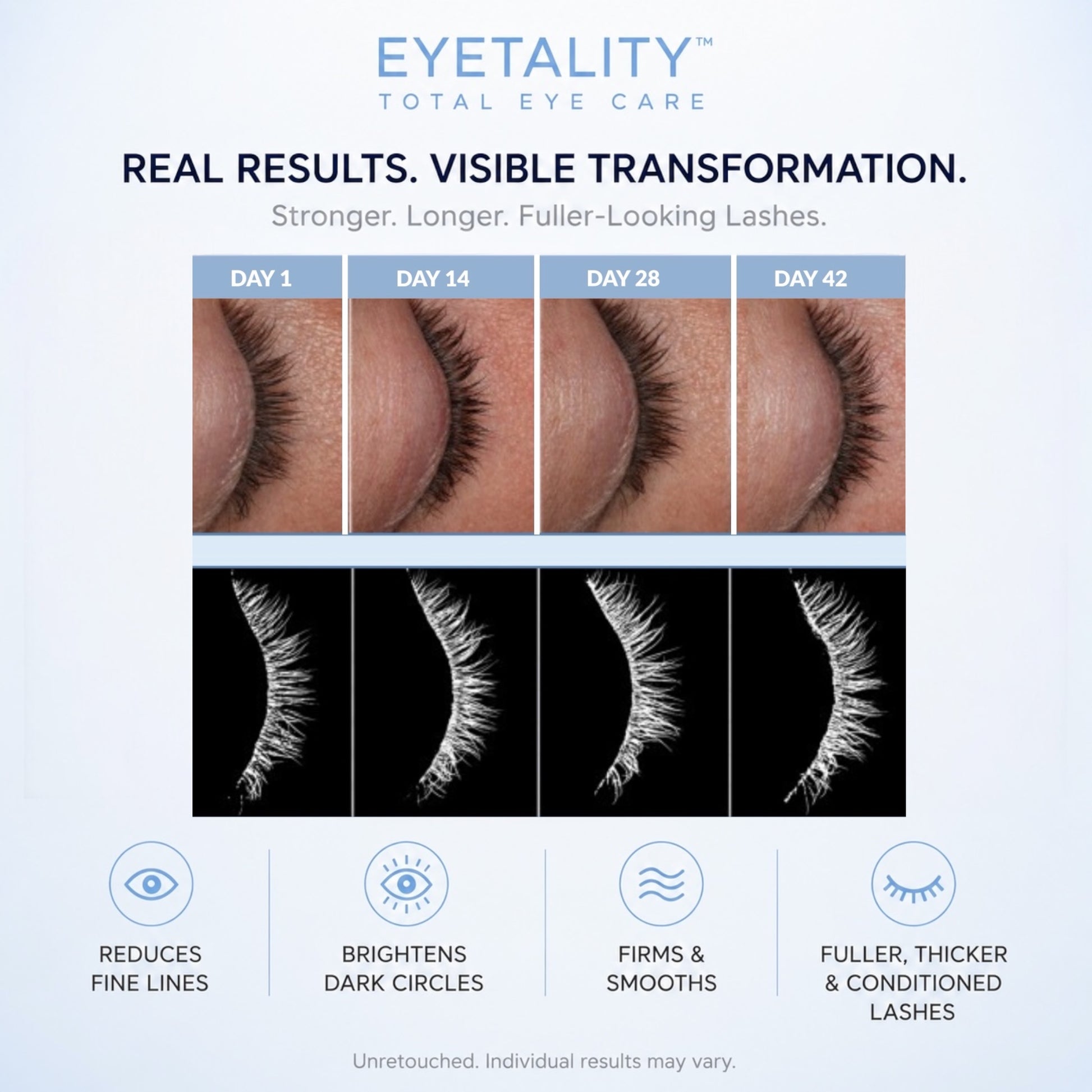 Serious Skincare Eyetality PM nighttime eye cream with eyelash-enhancing peptides to rejuvenate, smooth and restore the eye area while promoting fuller, thicker-looking lashes.