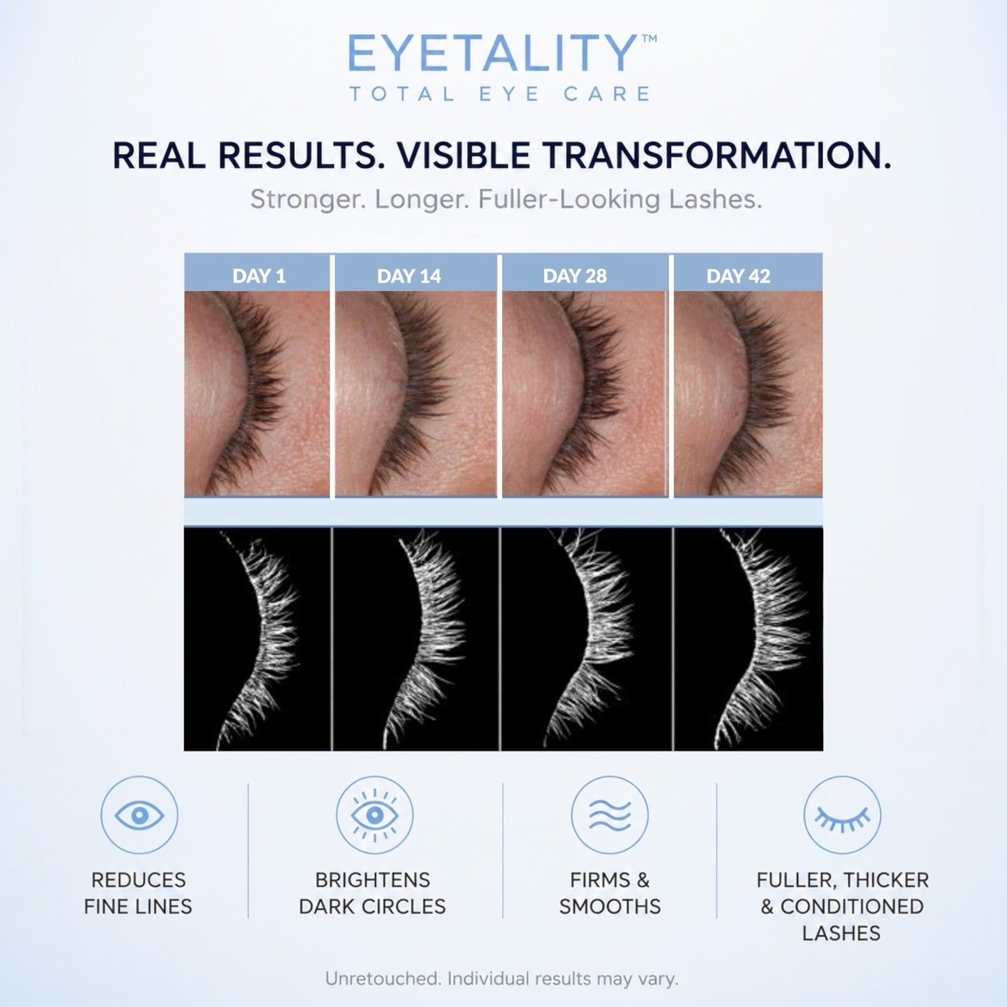 Serious Skincare Eyetality PM nighttime eye cream with eyelash-enhancing peptides to rejuvenate, smooth and restore the eye area while promoting fuller, thicker-looking lashes.