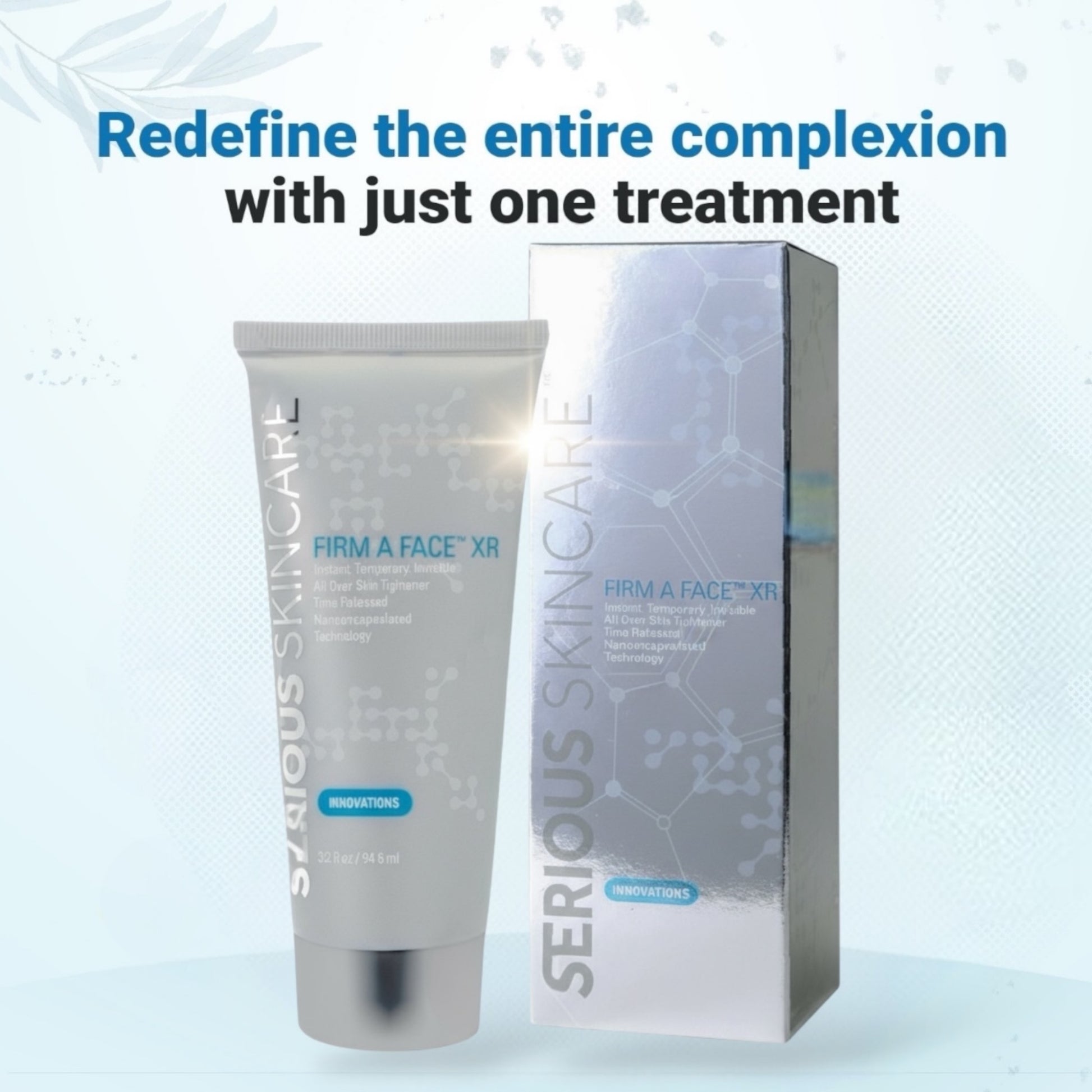 Serious Skincare Firm-A-Face Instant Facial all-over skin tightening treatment to temporarily smooth the look of wrinkles, fine lines and enlarged pores for a firmer-looking complexion.