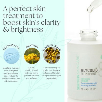 Glycolic retexturizing serum by Serious Skincare