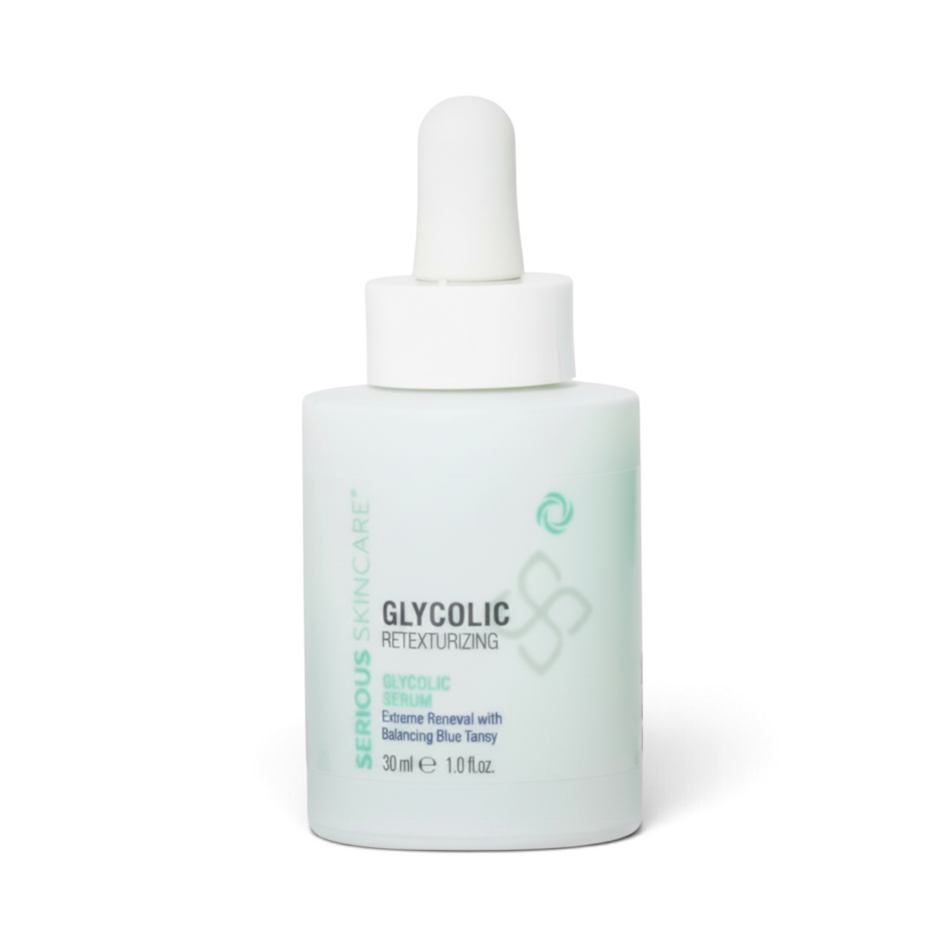 Serious Skincare Concentrated Glycolic Serum with 8% AHAs and Blue Tansy helps smooth skin, refine pores, and brighten the complexion.