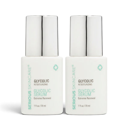Serious Skincare Original Glycolic Serum with glycolic acid and AHAs helps exfoliate, smooth skin texture, and reveal a brighter, more youthful-looking complexion.
