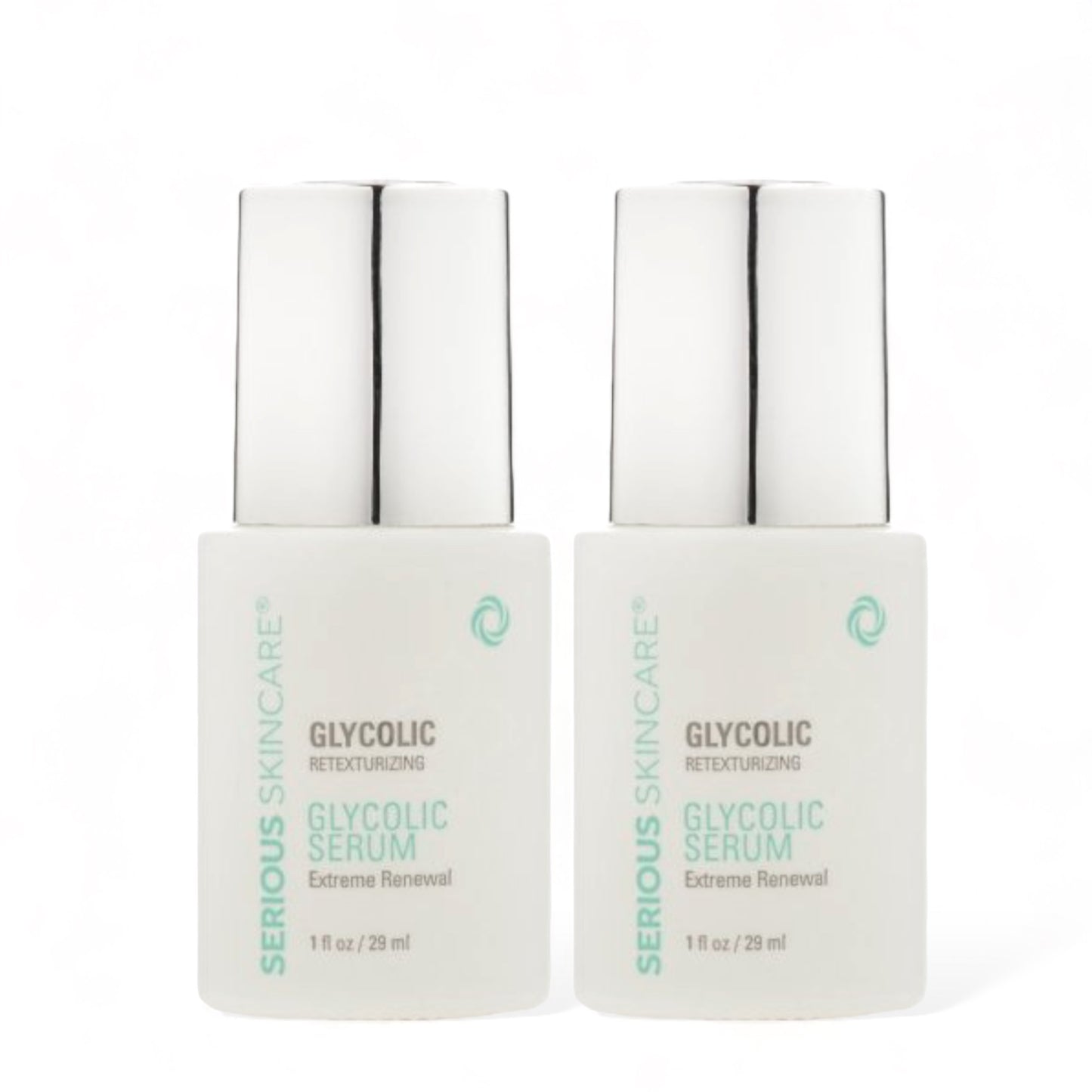 Two bottles of Serious Skincare Glycolic Serum on a white background.  Deal of the Week
