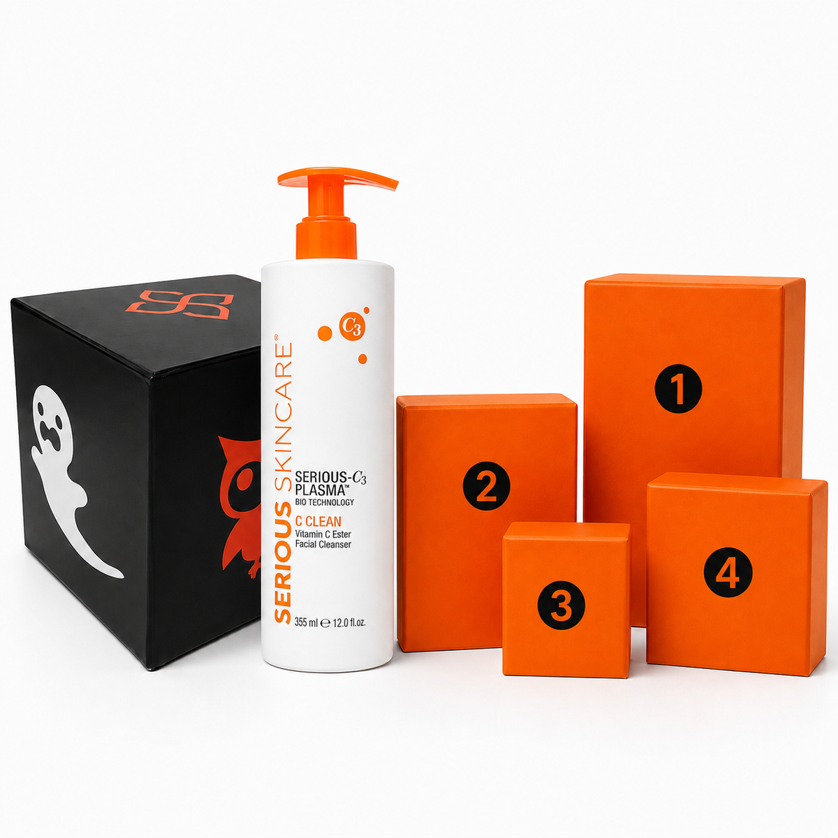 Serious Skincare Halloween Surprise Box with choice of Serious Skincare Glycolic Cleanser or Serious Skincare C-Clean 12oz