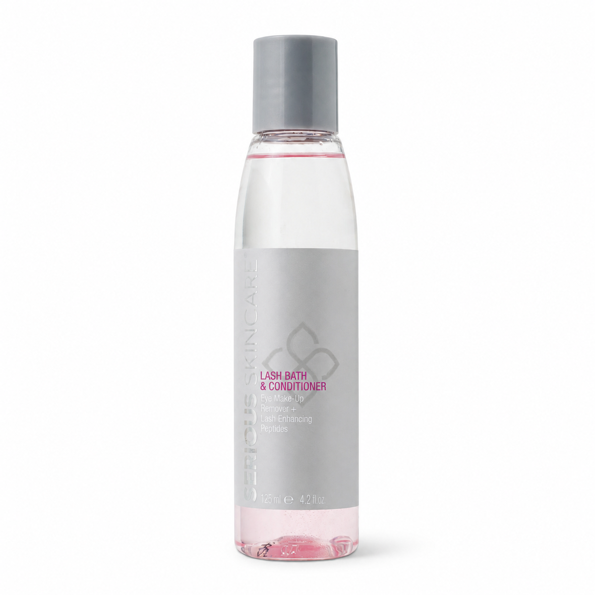 Serious Skincare Lash Bath Eye Makeup Remover and Lash Treatment with peptides to gently remove makeup while conditioning lashes for a fuller, thicker-looking appearance.