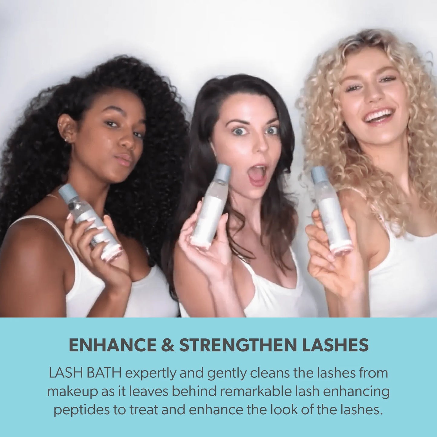 Serious Skincare Lash Bath Eye Makeup Remover and Lash Treatment with peptides to gently remove makeup while conditioning lashes for a fuller, thicker-looking appearance.