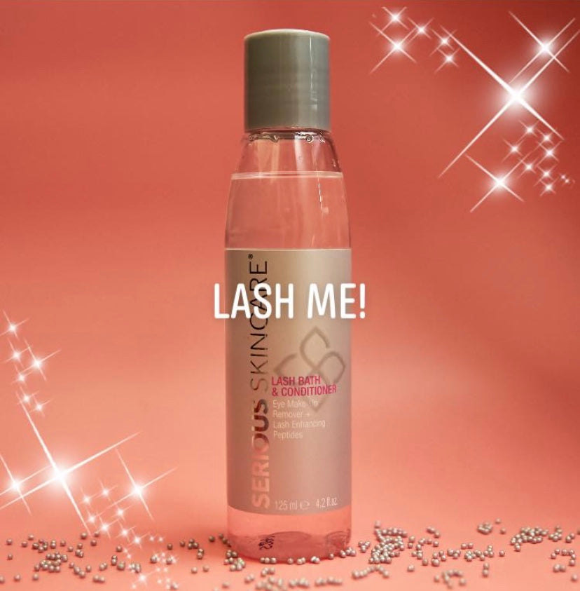 Serious Skincare Lash Bath gentle eye makeup remover and lash cleanser to cleanse, condition and refresh lashes and the delicate eye area.