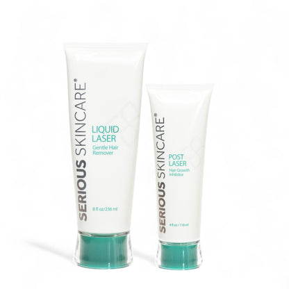 A tube of Serious Skincare Liquid Laser gentle hair removal cream.