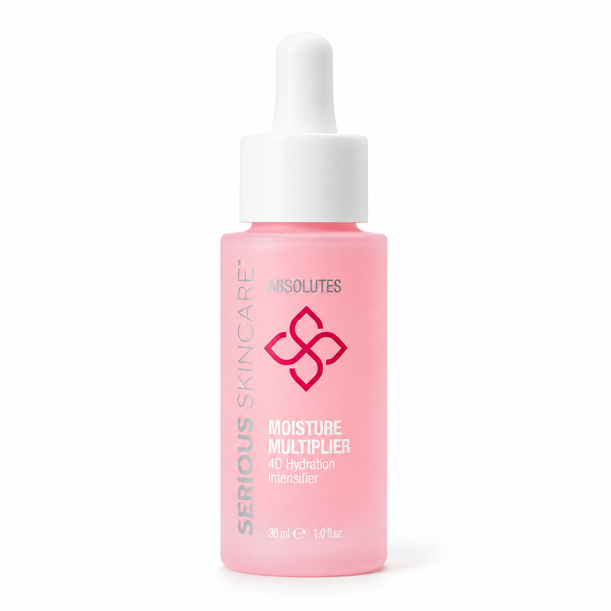 Serious Skincare Absolutes Moisture Multiplier with 4D Hyaluronic Acid instantly hydrates, plumps, and smooths the skin for a radiant, youthful-looking complexion.