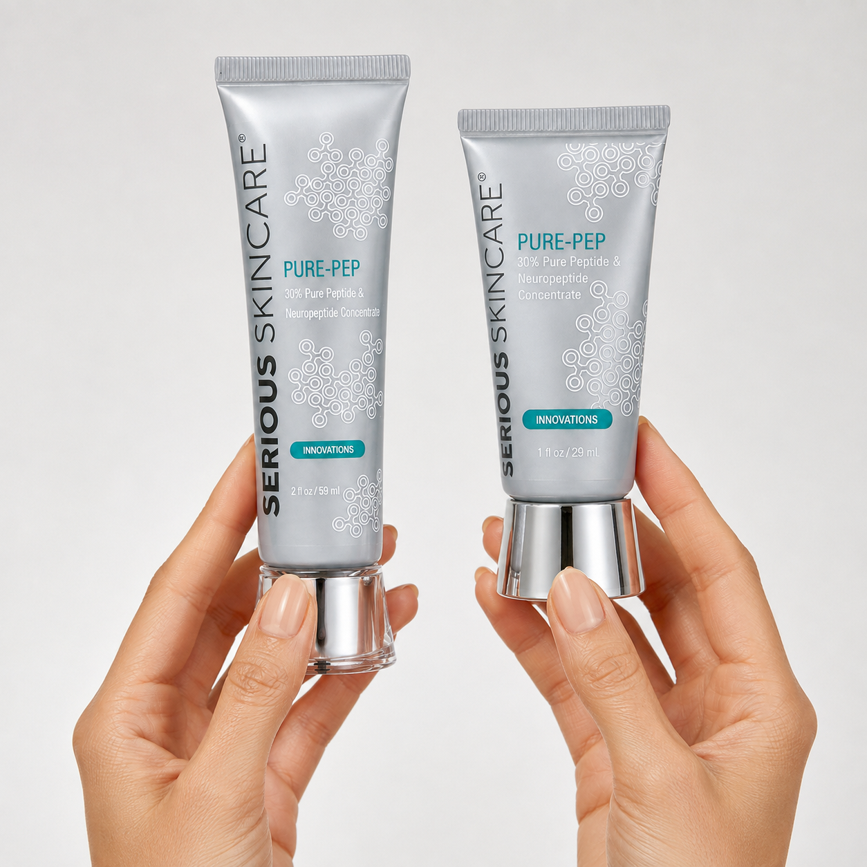 Serious Skincare Pure Pep Concentrate anti-aging facial serum with advanced peptides to help visibly smooth wrinkles, improve firmness and promote a more youthful-looking complexion.