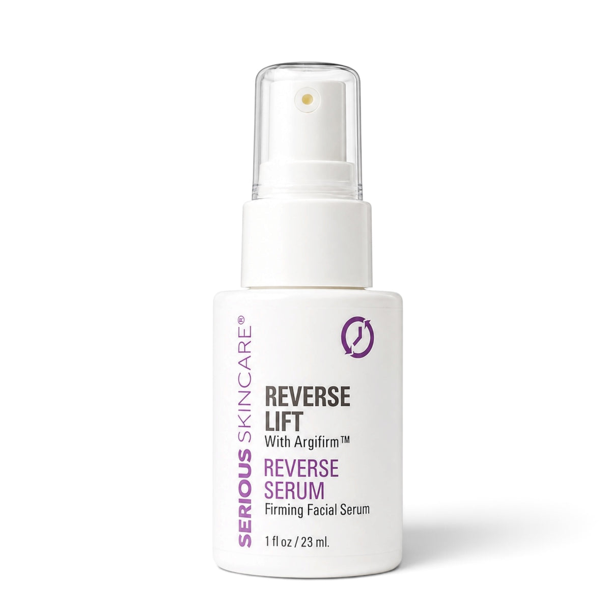 Serious Skincare Reverse Lift with ARGIFIRM Reverse Serum Firming Facial Serum to smooth fine lines and wrinkles, blur pores, and visibly firm and tighten skin.