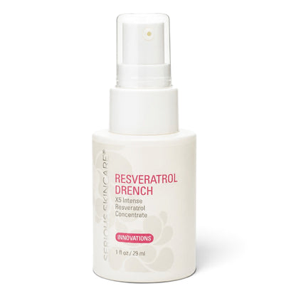 Serious Skincare Resveratrol Drench X5 Concentrate antioxidant anti-aging facial serum with resveratrol to smooth the look of fine lines and wrinkles.