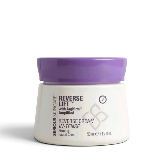 Serious Skincare Reverse Lift Face & Neck Cream with ARGIFIRM Amplified peptides to visibly firm, tighten and smooth sagging, crepey skin.
