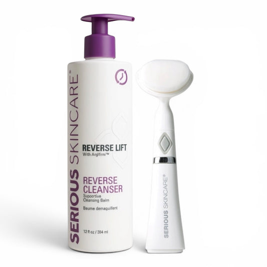 Reverse Lift Cleanser 12oz + Plush Brush - Serious Skincare.  Jennifer Flavin-Stallone.