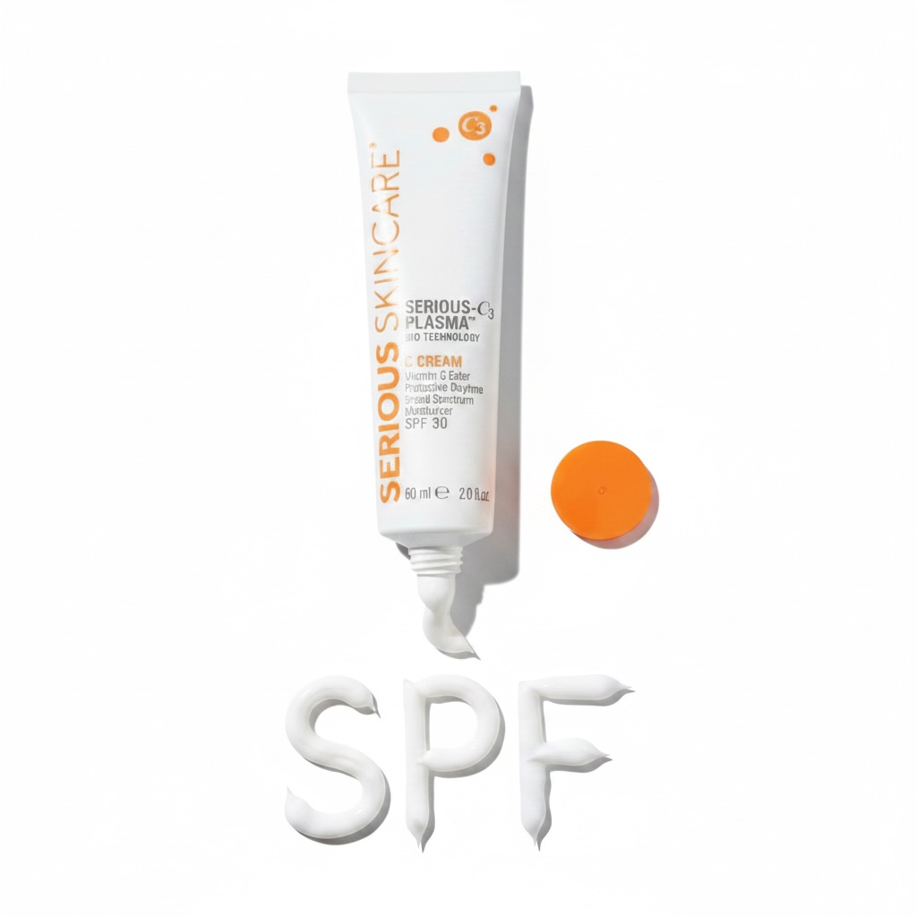 Serious Skincare C Cream SPF 30 Vitamin C facial moisturizer with broad-spectrum sun protection to hydrate, brighten and protect skin from UVA/UVB rays.
