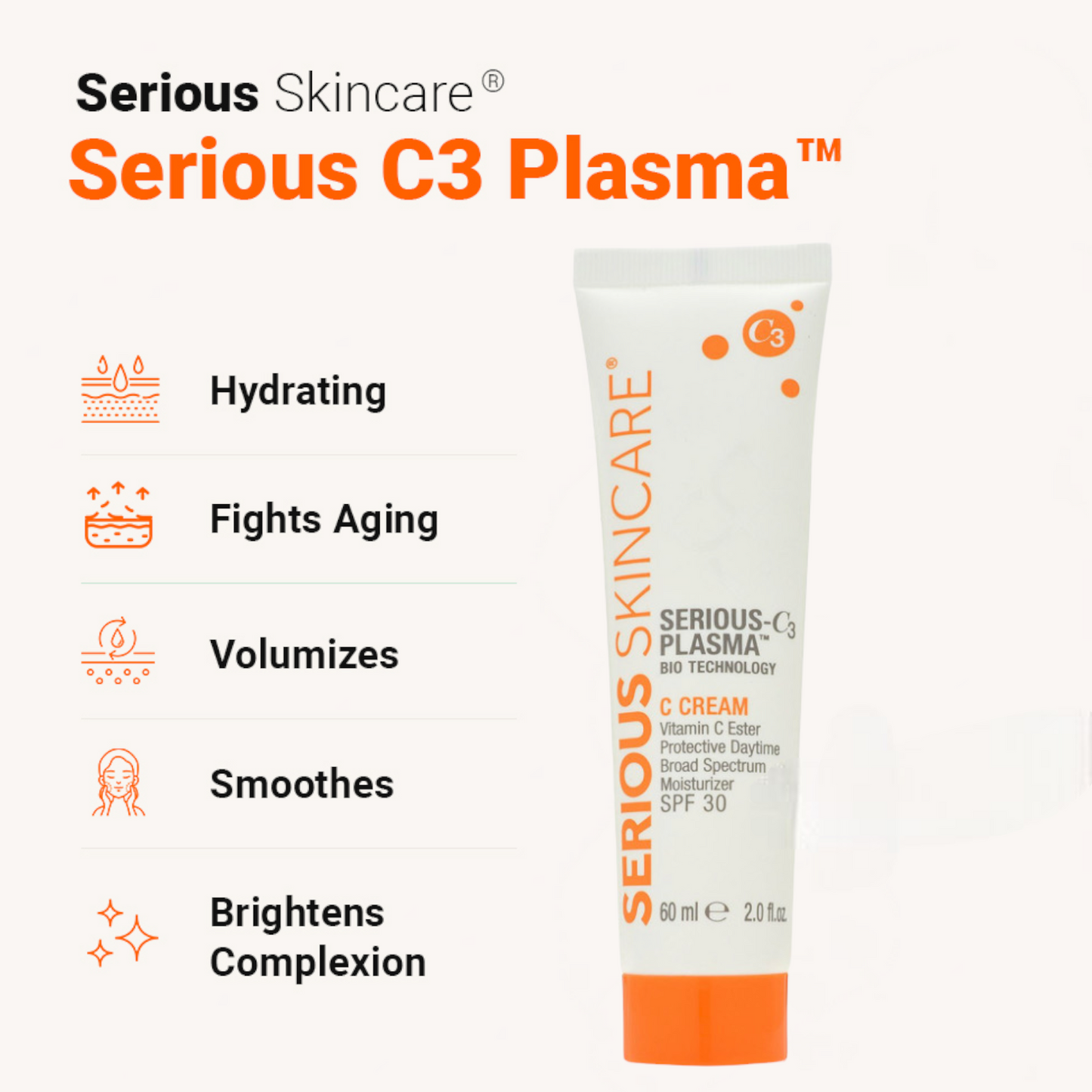 Serious Skincare C3 Daily Moisturizer with Vitamin C Esters helps hydrate, brighten, and improve the look of fine lines for firmer, more radiant-looking skin.