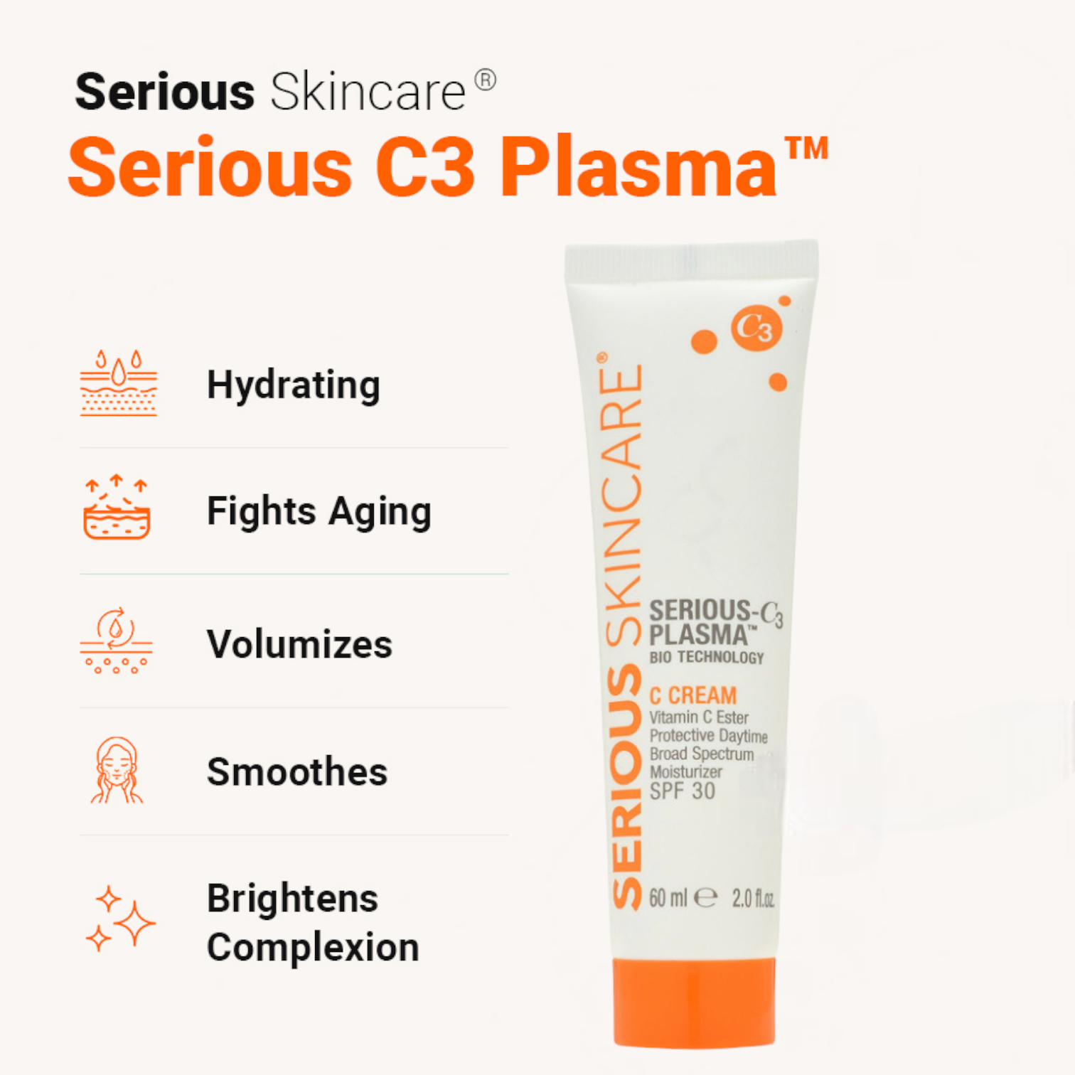 Serious Skincare C3 Daily Moisturizer with Vitamin C Esters helps hydrate, brighten, and improve the look of fine lines for firmer, more radiant-looking skin.
