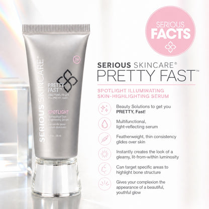 Serious Skincare Pretty Fast Spotlight brightening complexion enhancer for a radiant, illuminated, youthful-looking glow.