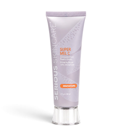 Serious Skincare Super Mel C Cream antioxidant facial moisturizer with vitamin C to hydrate, brighten and promote smoother, more radiant, youthful-looking skin.
