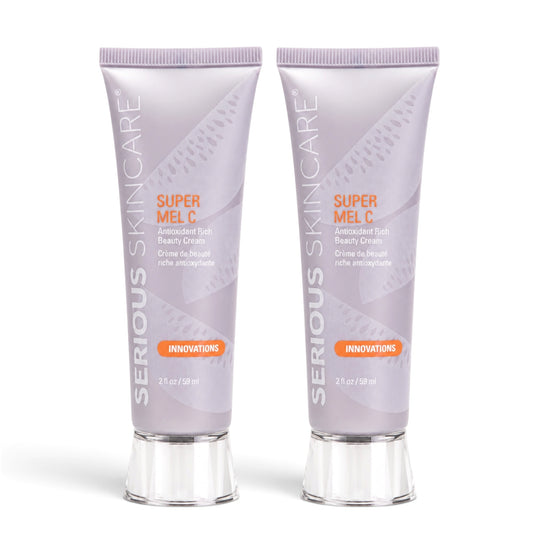 Serious Skincare Super Mel C Cream antioxidant facial moisturizer with vitamin C to hydrate, brighten and promote smoother, more radiant, youthful-looking skin.